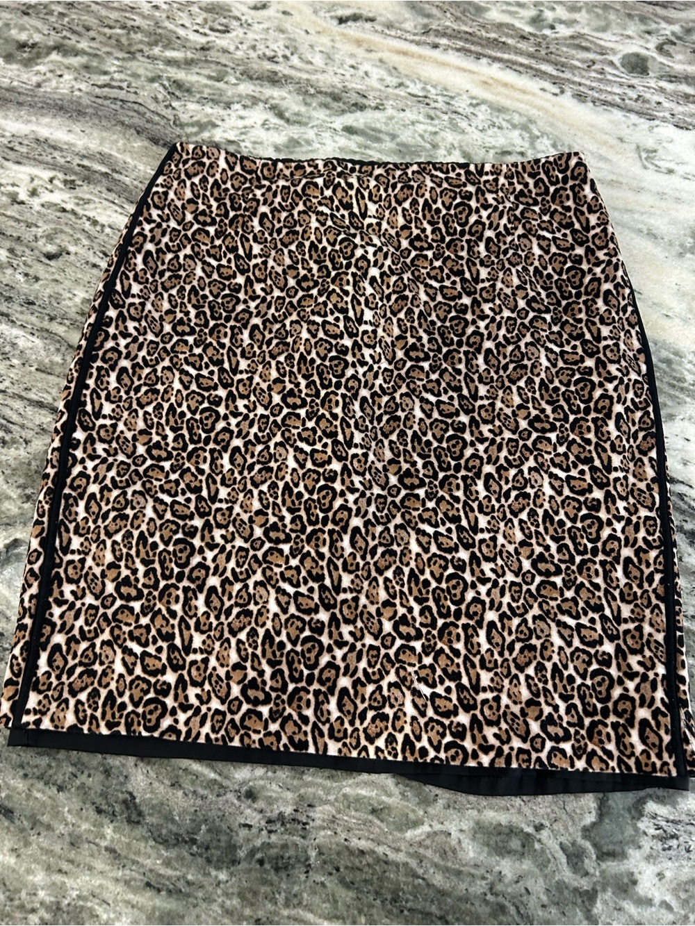 White House Black Market Leopard-Print Pencil Skirt - Tan & Black